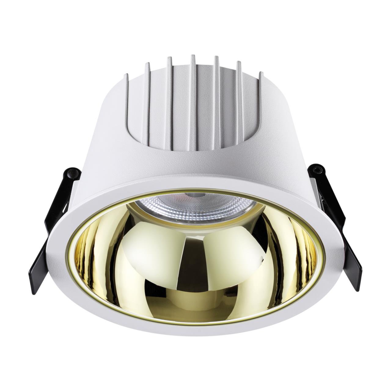 358700 SPOT NT21 207 белый/золото Светильник встраиваемый светодиодный IP20 LED 4000К 30W 100-265V KNOF