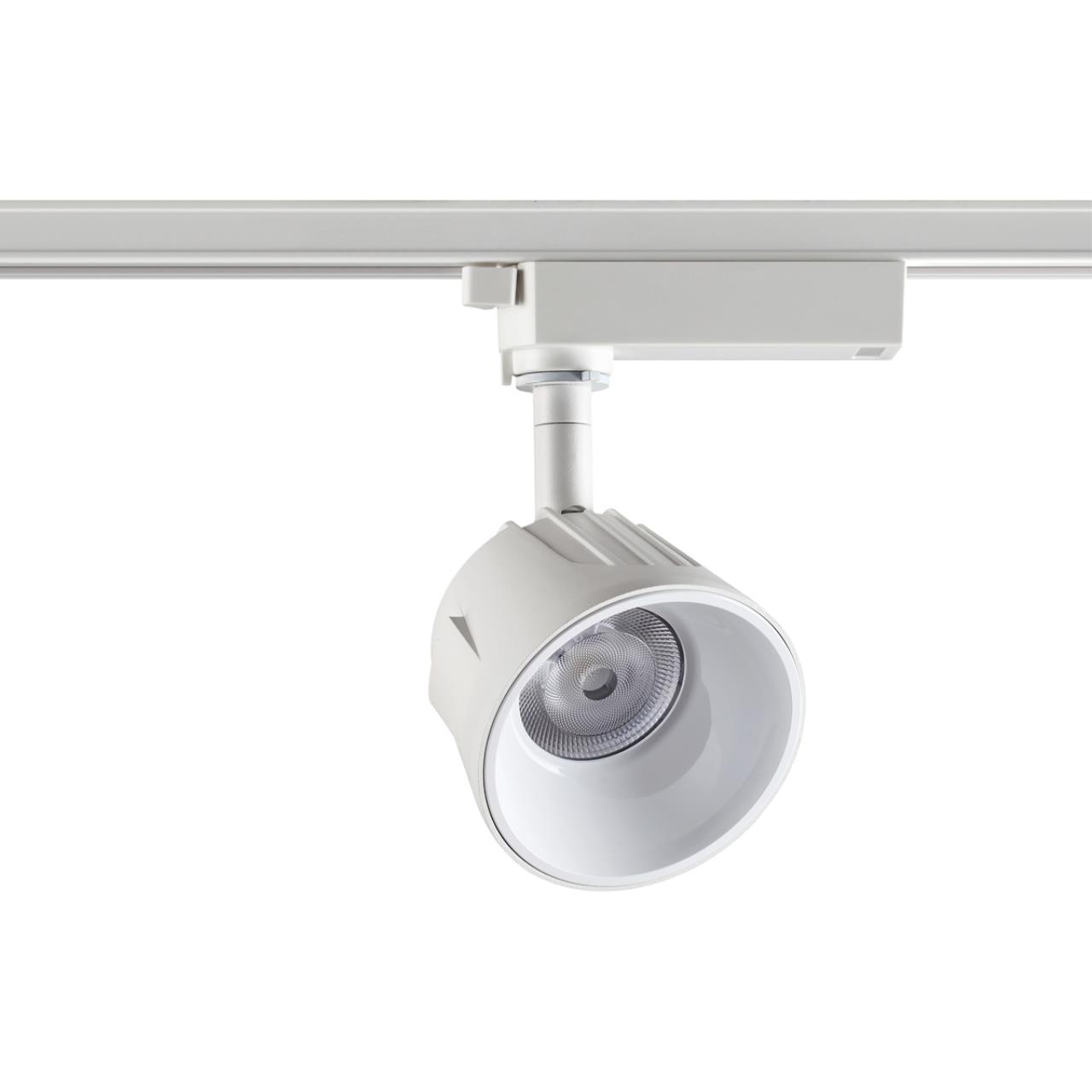 358722 PORT NT21 066 белый Светильник трековый однофазный трехжильный IP20 LED 4000K 20W 100-265V KNOF