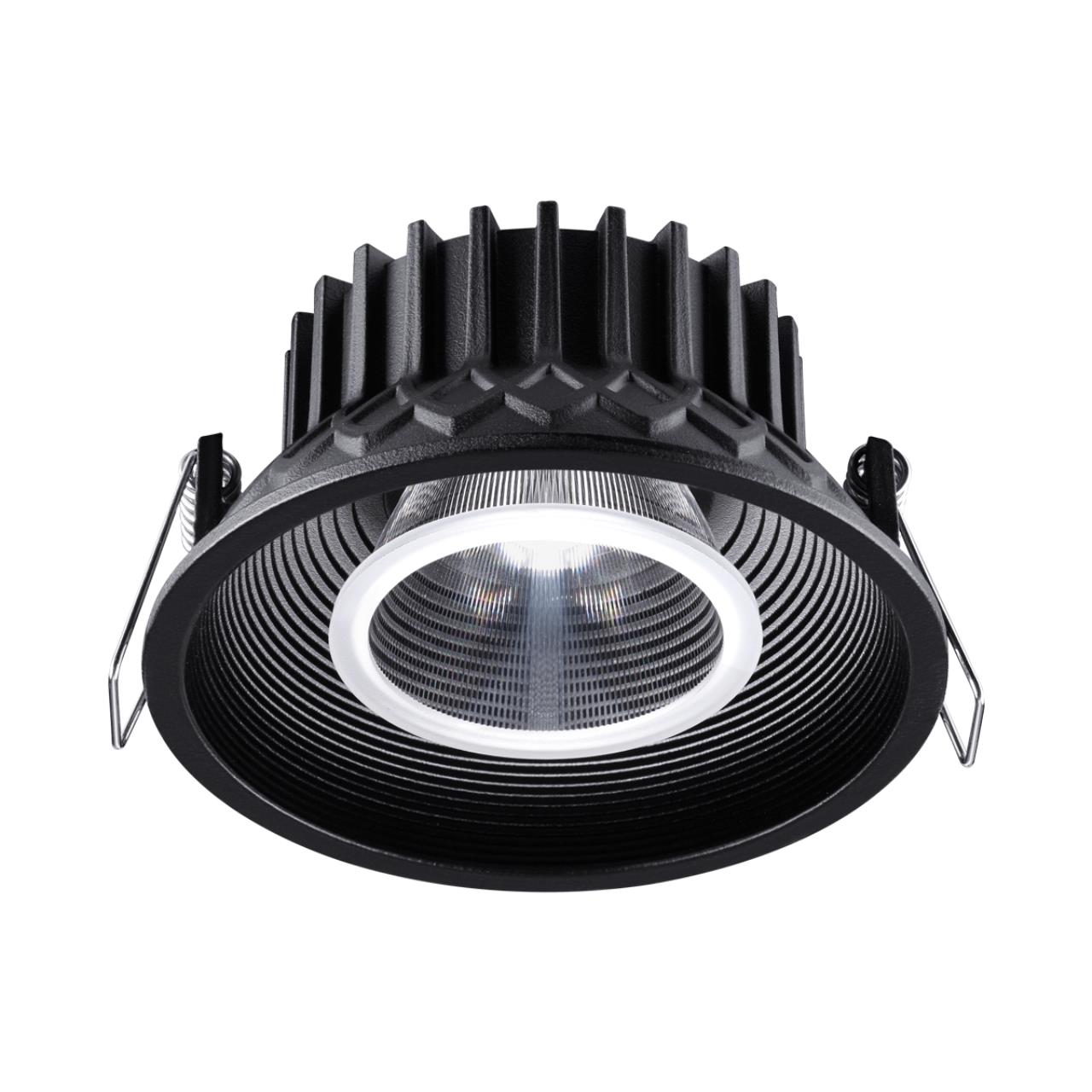 358790 SPOT NT21 202 черный Светильник встраиваемый светодиодный IP20 LED 15W 4000K 1600Лм 110-265V BIND