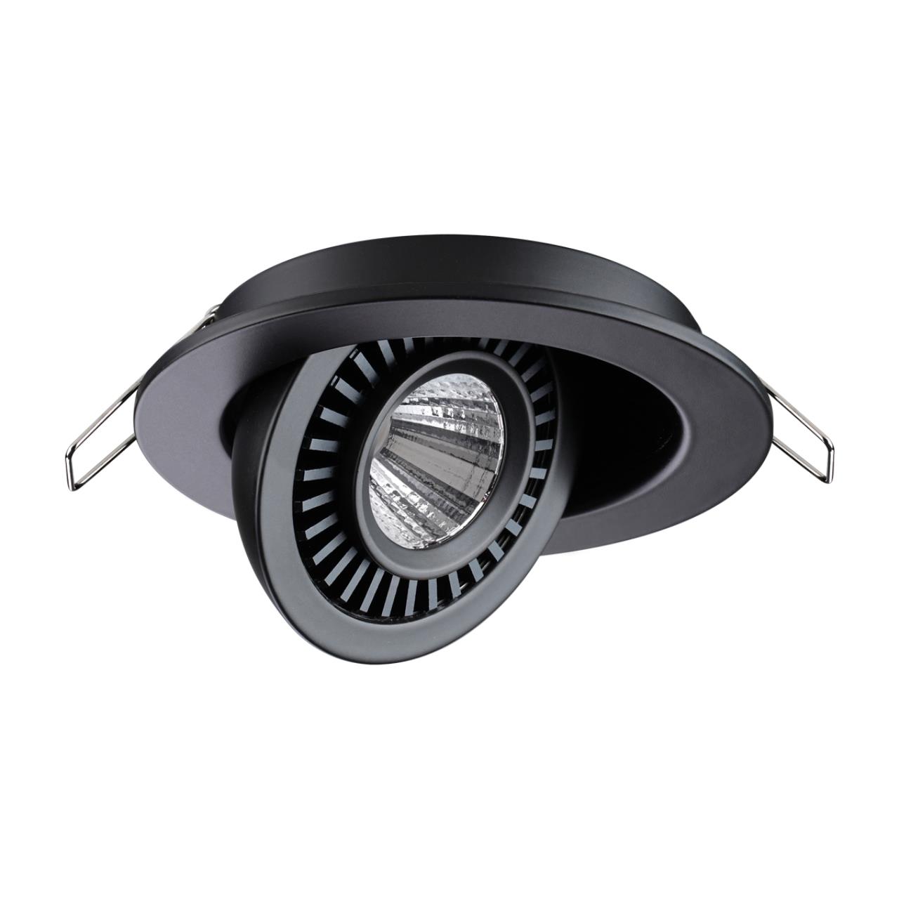 358816 SPOT NT21 210 черный Светильник встраиваемый светодиодный IP20 LED 9W 770Лм 4000K 220V GESSO
