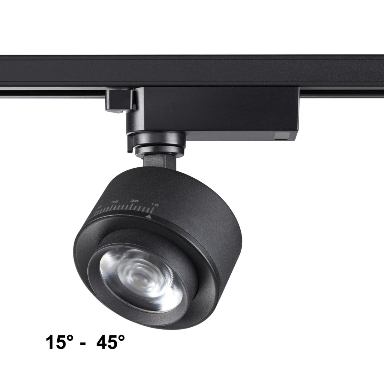358942 PORT NT22 черный Светильник трековый однофазный трехжильный IP20 LED 4000К 15W 220V EDDY