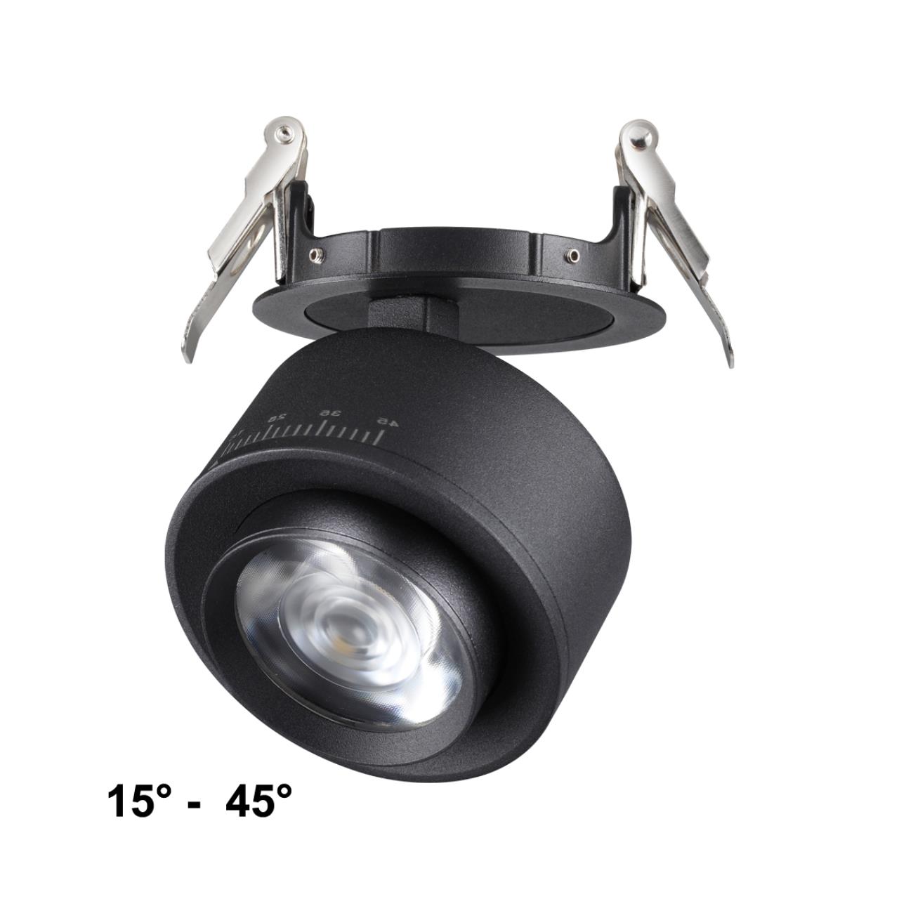 358944 SPOT NT22 черный Светильник встраиваемый светодиодный IP20 LED 4000К 18W 220V EDDY