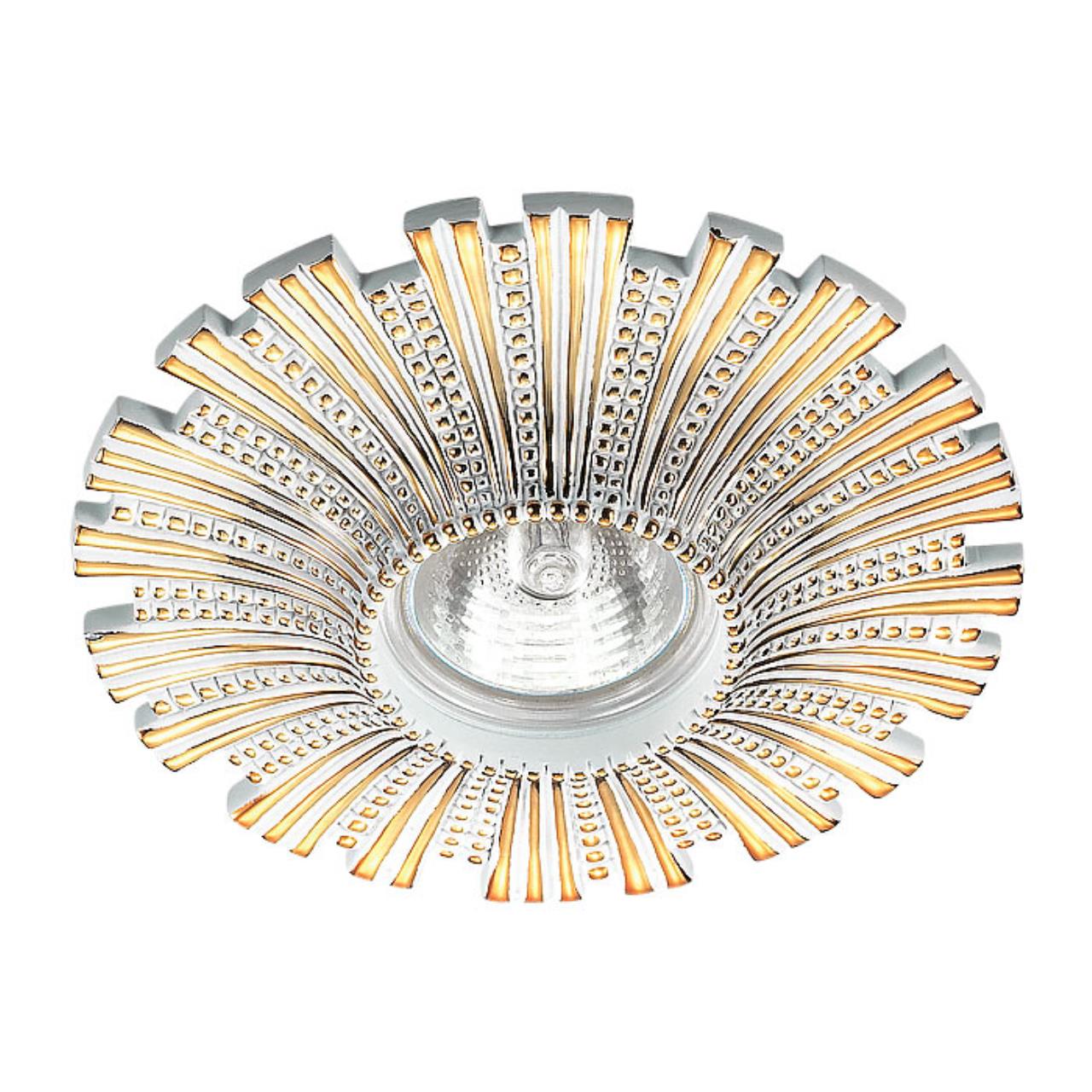 370325 SPOT NT17 261 белый/золото Встраиваемый декоративный светильник GX5.3 50W 12V PATTERN