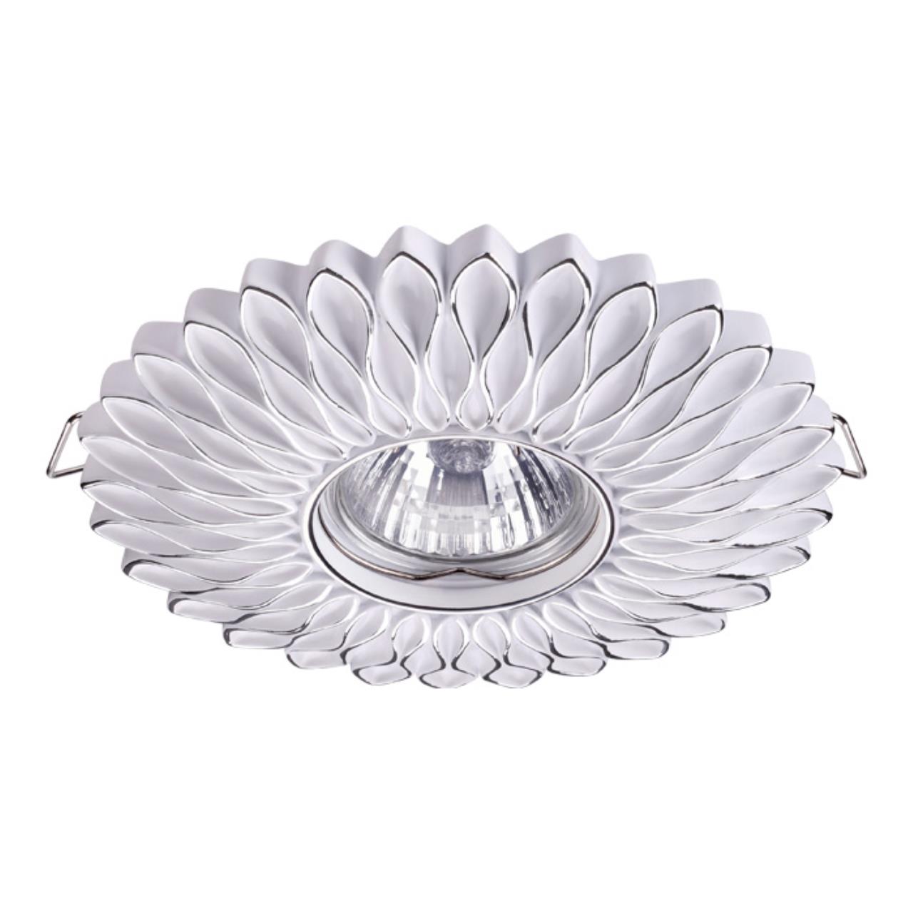 370490 SPOT NT19 257 белый/серебро Встраиваемый светильник IP20 GU10 50W 220V PATTERN