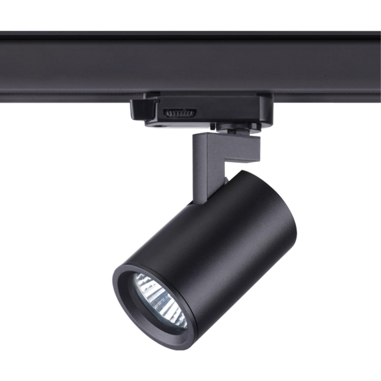 370649 PORT NT19 105 черный Светильник трёхфазный трековый IP20 GU10 50W 220V GUSTO