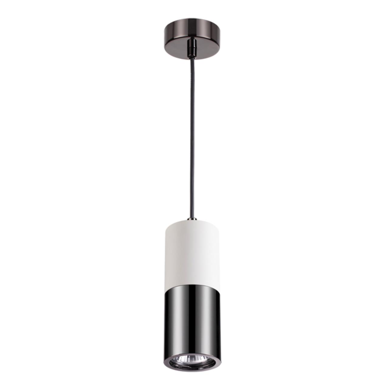 3834/1 HIGHTECH ODL19 161 белый с черным/металл Подвесной светильник GU10 1*50W D91хH1200 DUETTA