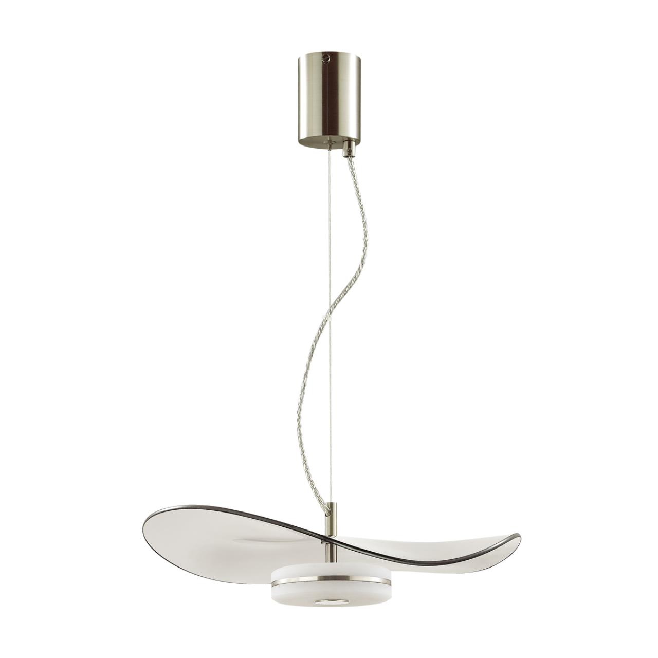 4858/13L L-VISION ODL_EX21 65 никель/дымчатый/стекло Подвес LED 1*13W 3500K FLUENT