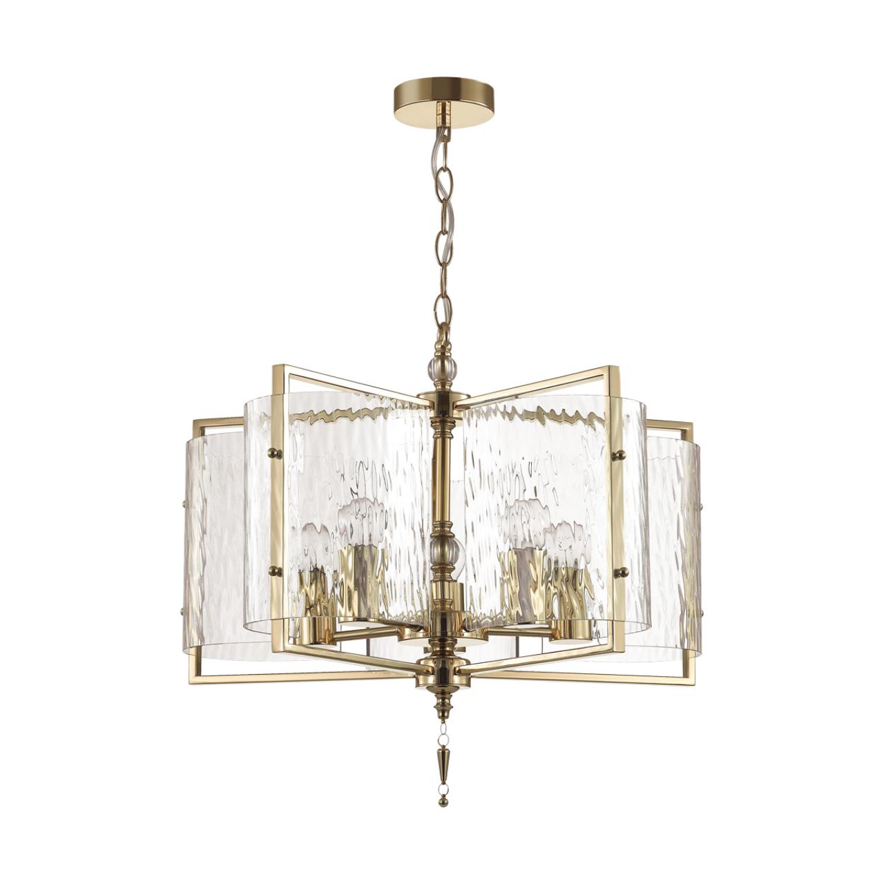 4878/5 MODERN ODL_EX22 63 золотой/прозрачный/стекло Люстра E27 5*60W ELEGANTE
