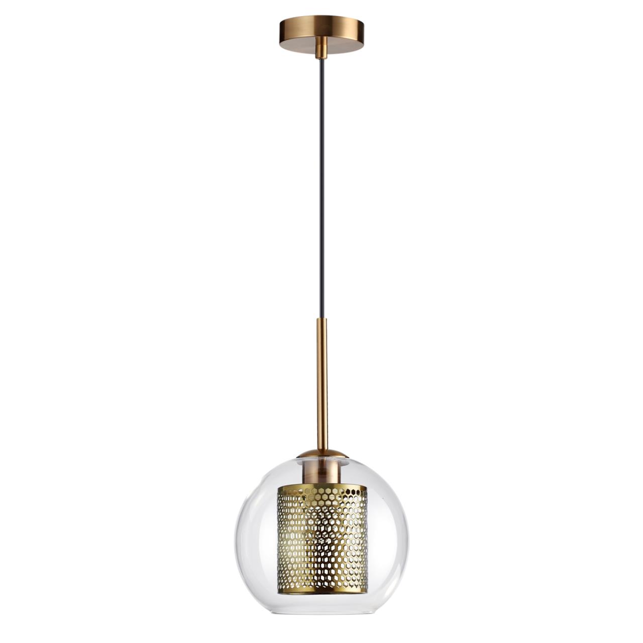 4939/1 PENDANT ODL22 235 античн.бронза/металл/прозрачный/стекло Подвес E27 1*40W CLOCKY