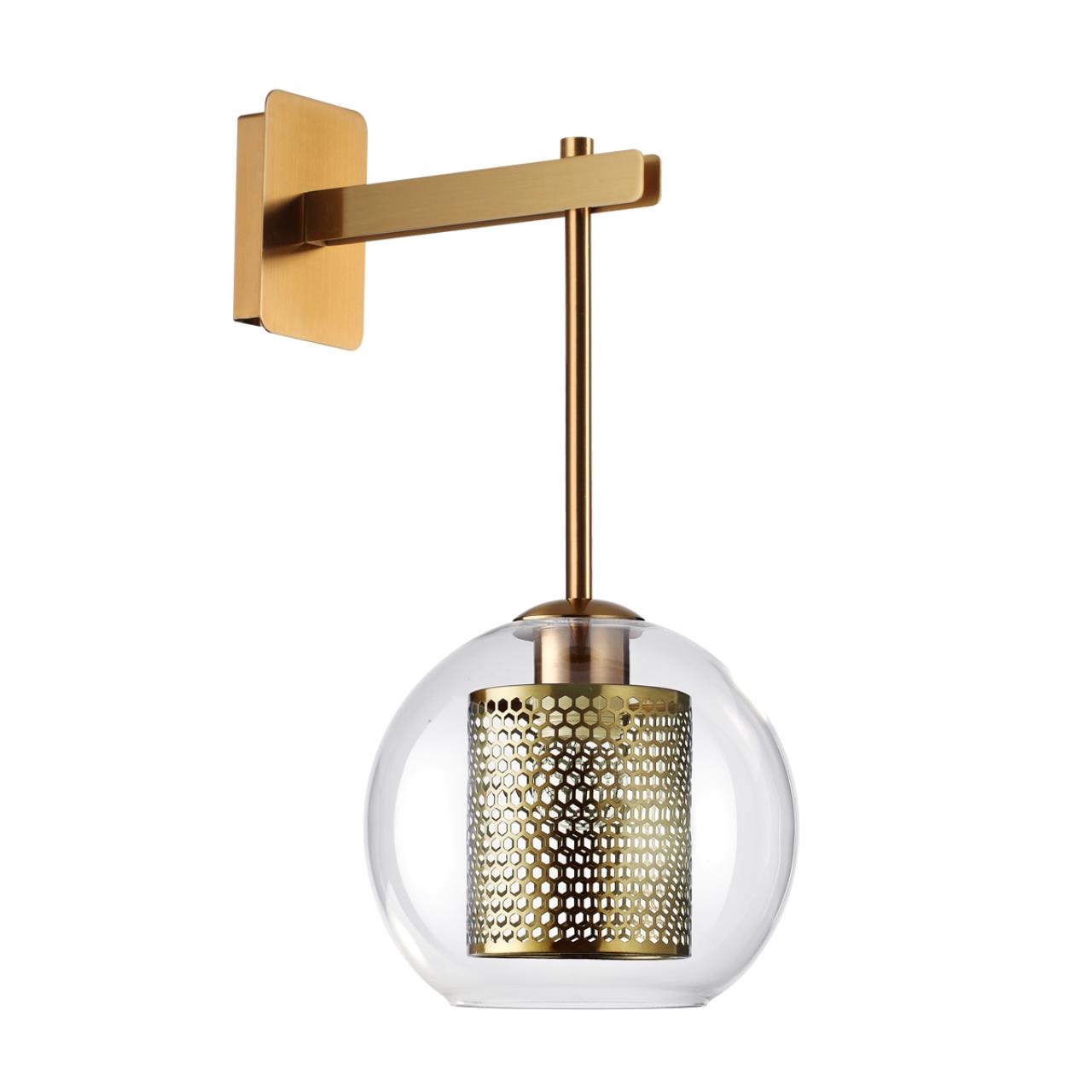4939/1W PENDANT ODL22 235 античн.бронза/металл/прозрачный/стекло Бра E27 1*40W CLOCKY