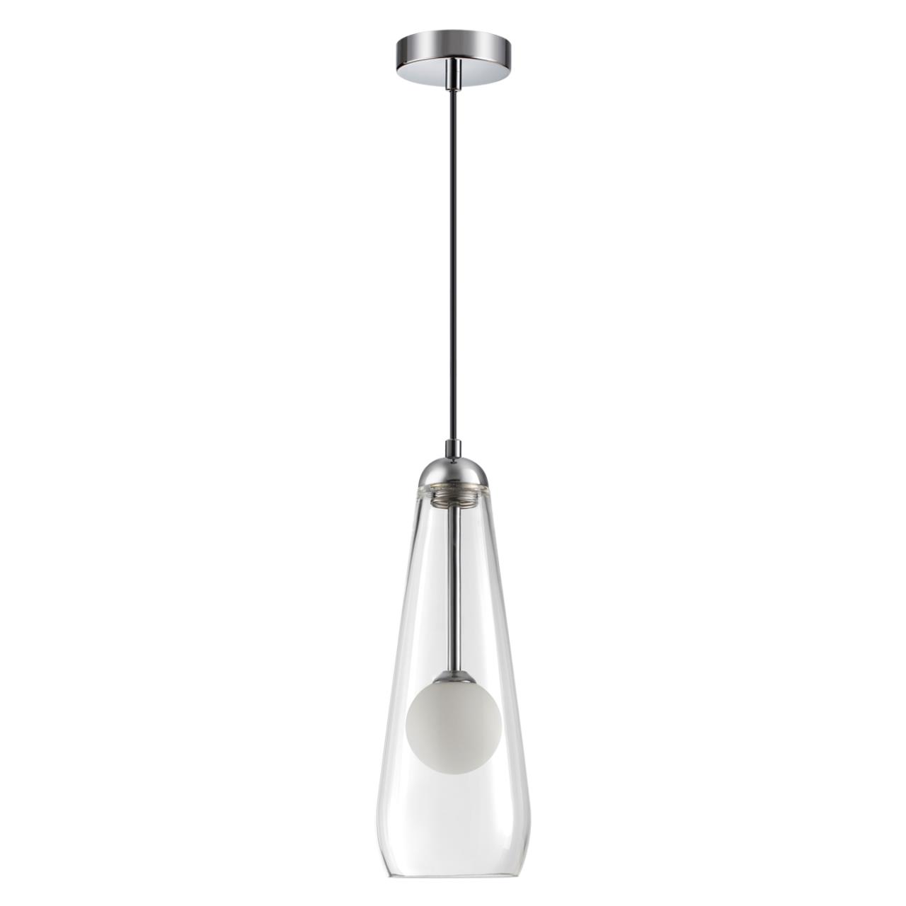4954/1 PENDANT ODL22 237 хром/ белый/прозрачный/стекло Подвес G9 1*40W LOSTAR