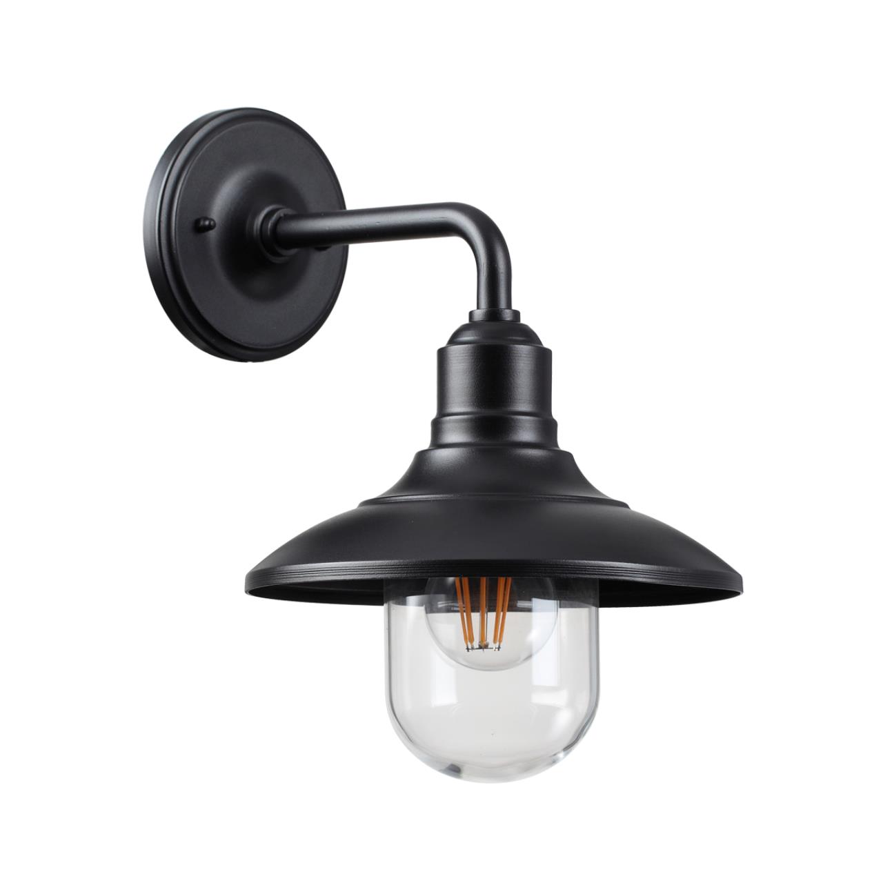 4965/1W NATURE ODL22 579 черный/стекло Ландшафтный настен.светильник E27 1*60W IP44 CAMPA