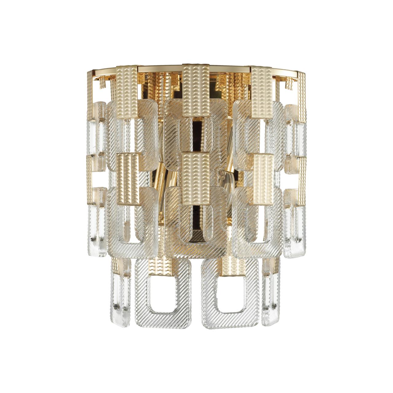 4989/2W HALL ODL22 389 золотой/стекло Бра E14 2*40W BUCKLE