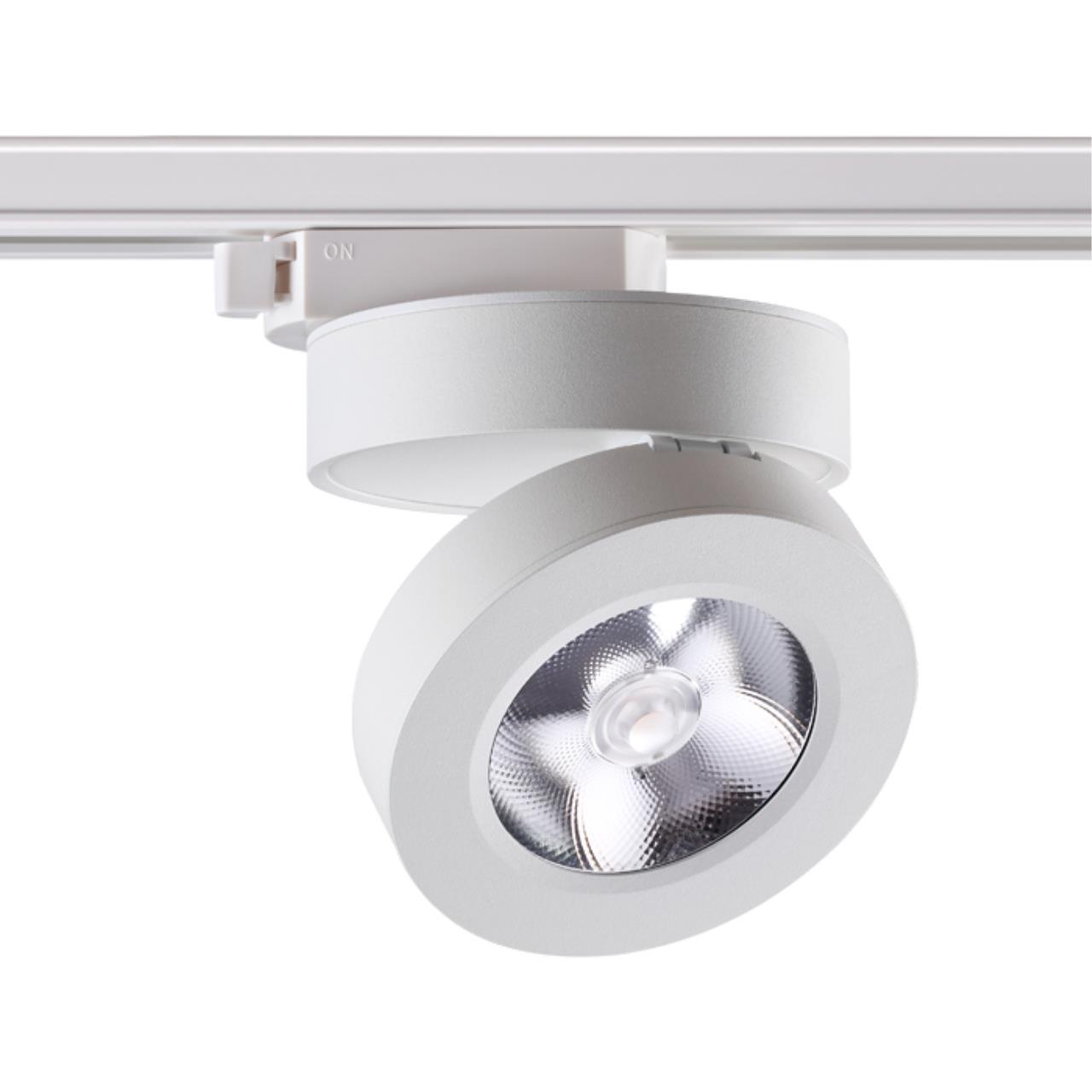 357986 PORT NT19 070 белый Светильник трековый однофазный трехжильный IP20 LED 3000К 12W 220V GRODA