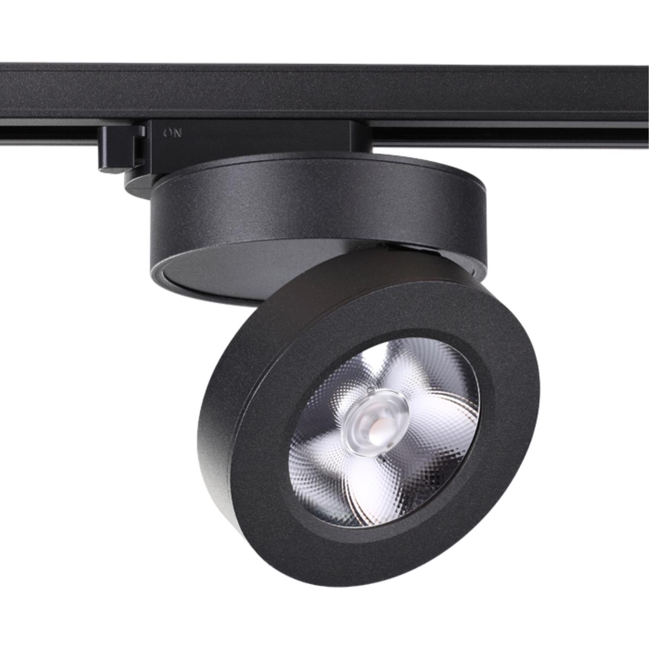 357987 PORT NT19 070 черный Светильник трековый однофазный трехжильный IP20 LED 3000К 12W 220V GRODA