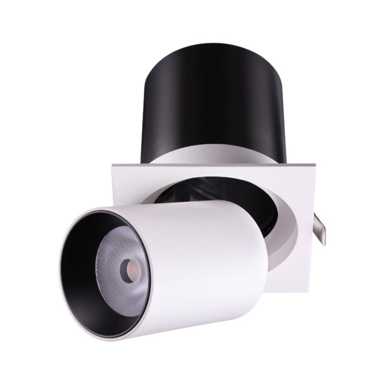 358082 SPOT NT19 217 белый/черный Встраиваемый светильник IP20 LED 3000К 12W 220V LANZA