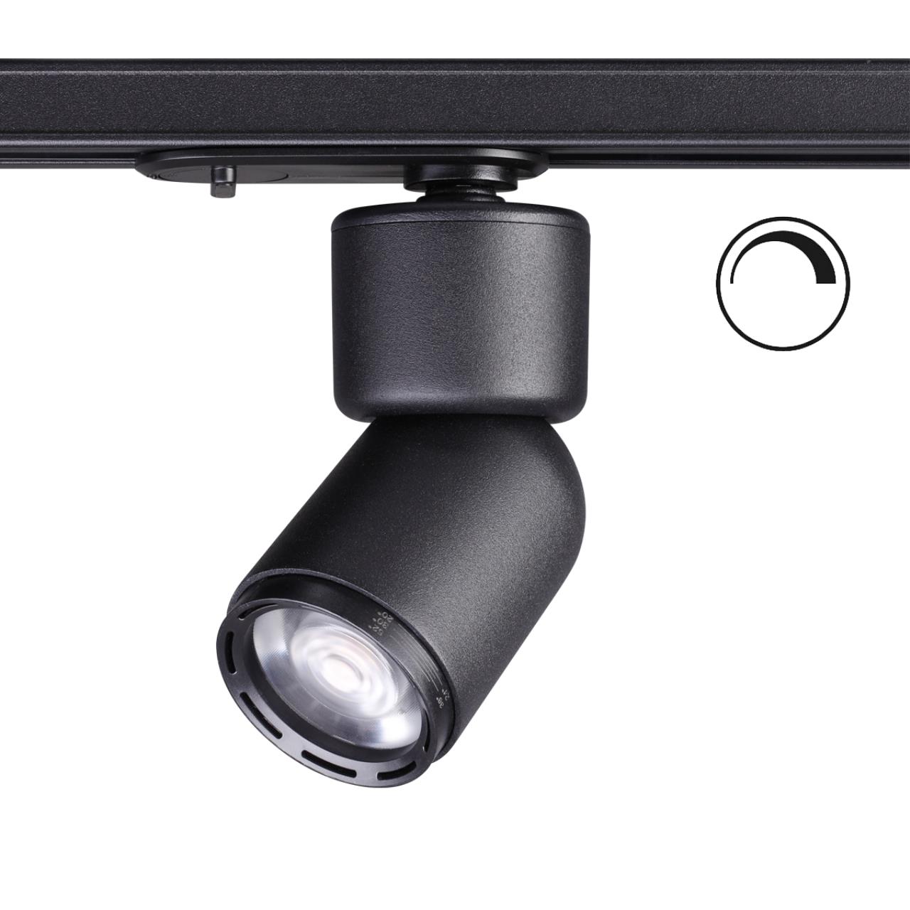 358292 PORT NT19 075 черный Светильник трековый однофазный трехжильный IP20 LED 3000K 12W 180-260V FINO