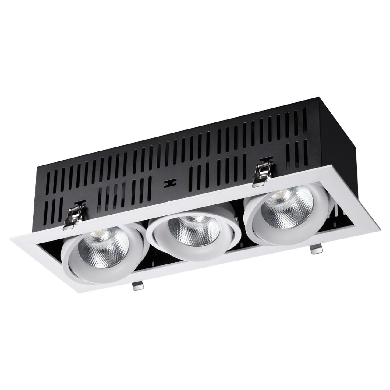 358442 SPOT NT20 226 бел/черн Встраиваемый карданный светильник IP20 LED 4000К 3*24W 100-265V GESSO