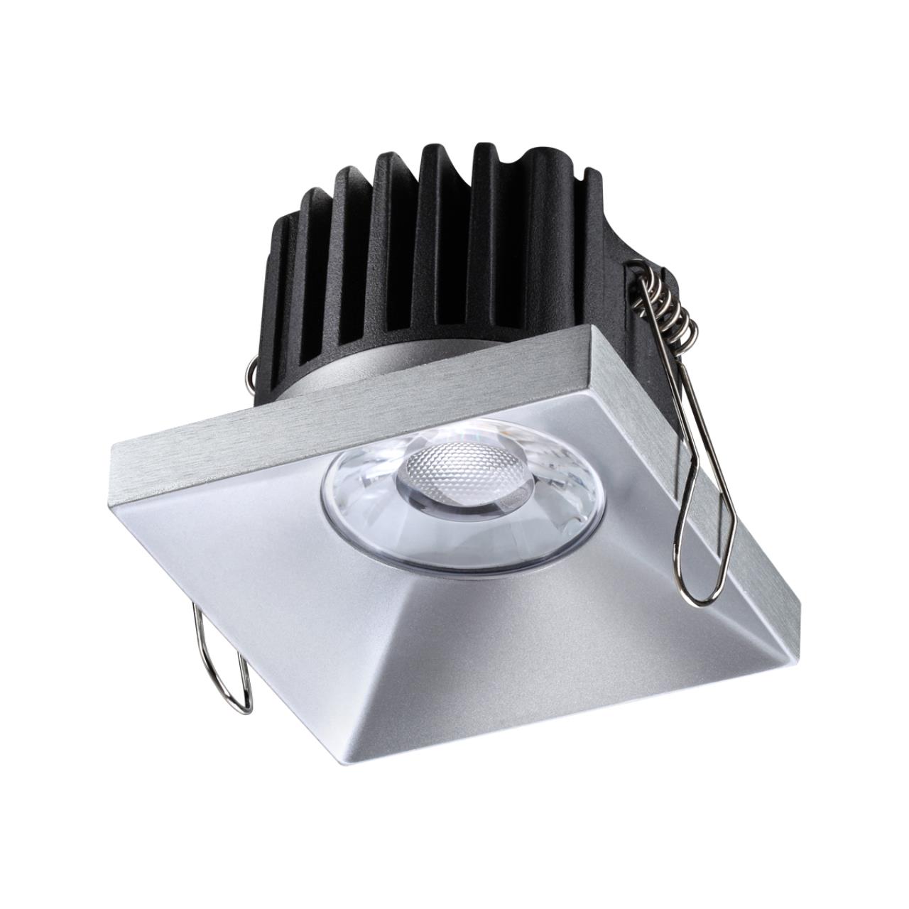 358483 SPOT NT21 204 серебро Светильник встраиваемый IP44 LED 3000K 10W 100-265V METIS